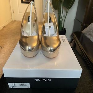 BRAND NEW - Nine West Trins Slingback Pumps - 9 / M / Gold